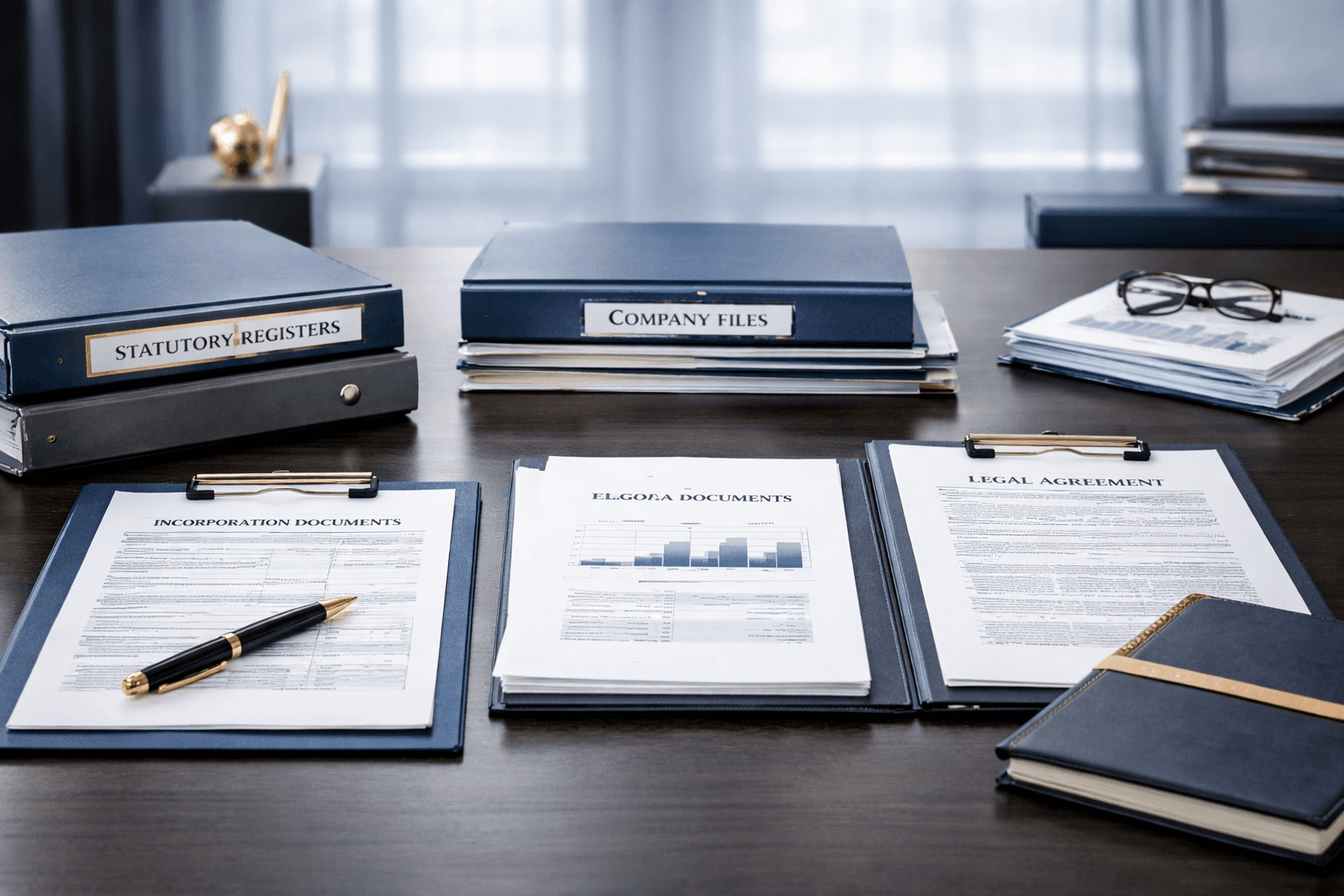 Professional tax representation meeting with case files and financial records